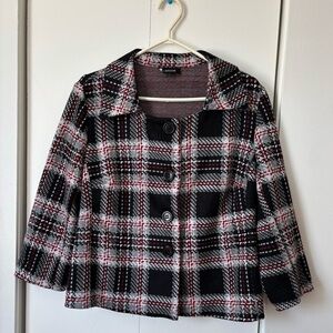 🎉Lindor Vintage Plaid Jacket✨ Size 14 — 8/10